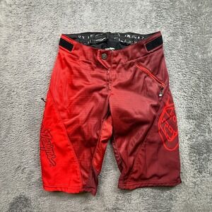 Troy Lee Designs TLD Men's MTB Downhill Cycling Shorts Red 30 Adjustable Waist